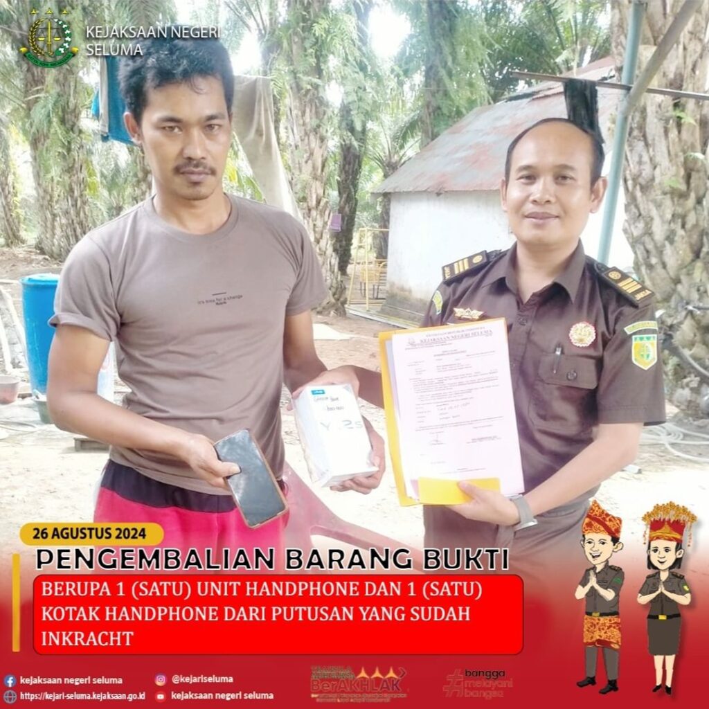 Pengembalian Barang Bukti Kejari Seluma